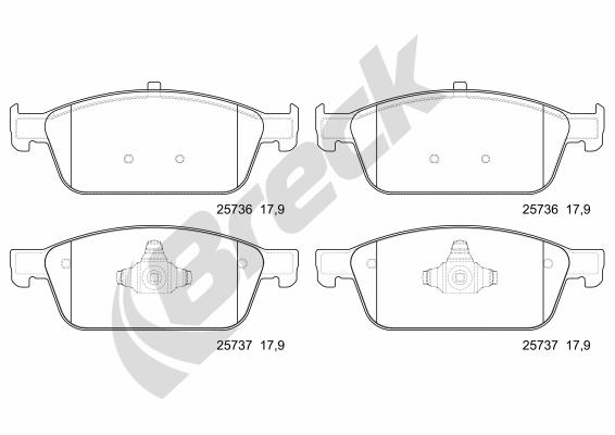 Set placute frana,frana disc 25736 00 701 00 BRECK